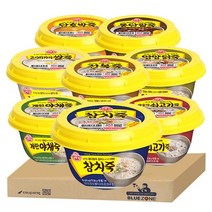 블루존오뚜기죽8종 (전복죽+새송이쇠고기죽+영양닭죽+참치죽+계란야채죽+고시히카리쌀죽+단호박죽+통단팥죽) 1세트