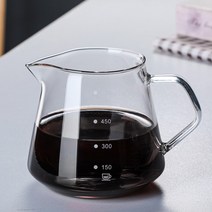 [로하티] 내열유리 커피서버(600ml)계량 핸드드립서버, 상세 참조