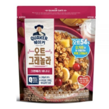 롯데제과 퀘이커 오트 그래놀라 시리얼 크랜베리바나나, 350g, 4개