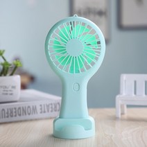 1p 휴대용 미니 소형 책상 선풍기 냉각기 USB 충전식 3 개의 기어로 조절 가능, [02] Green