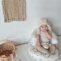 바로배송 휴대용 러브베어 소프트의자 나들이 신생아 외출용 부스터 유아동 물놀이 워터파크, 하트베어