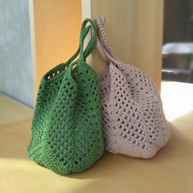 왕초보코바늘가방뜨기 DIY동영상패키지 대용량고급코마면 100% 마실가방 망태기가방 네트백, 1351, 1개