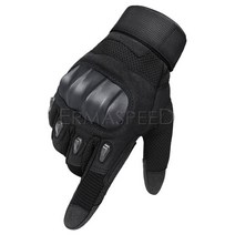 남녀공용 터치스크린 오토바이 라이딩 장갑 너클 보호 전체 손가락 장갑 여름, Black+M