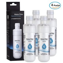 교체 LG LT1000P 냉장고 물 필터 LT1000PC PCS LT-1000PC MDJ64844601 ADQ747935 와 호환 가능, 04 4 피스, 4  PCS