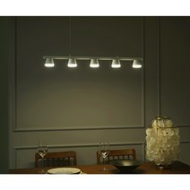 토탈LED 포인트 5등 화이트 LED 거실간접 조명등 전등갓 식탁등 식탁 펜던트 조명