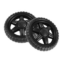 고무 캐스터 바퀴 2 개 어린이 장난감 고무 수하물 바퀴 여행 카트 가방 교체 부품 액세서리, Black, 01 Black