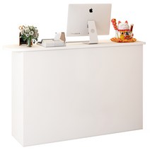 카운터테이블 옷가게 미용실 계산대 소형 상가 포스대, 베이지 120x40x90cm