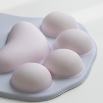 퍼퓨미아 고양이발바닥 젤패드 손목보호 쿠션 마우스패드, 6개, 블랙 오렌지