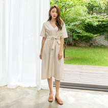 [나인] 네추럴 브이 스트랩 원피스S(OP-4511)