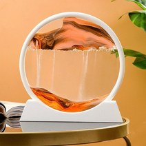 샌드 아트 모래 멍 조명 흐르는 집 움직이는 예술 그림 시계 유리 라운드 장식 사각형, 푸른