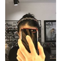 얇은 2줄큐빅 헤어밴드 고급심플스타일 3컬러
