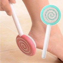키알리 귀여운 사탕모양 손잡이 발 뒤꿈치 뒷꿈치 발꿈치 돌 각질제거기 2개
