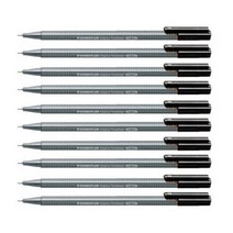 스테들러 트리플러스 화인라이너 334 수성펜 0.3mm 블랙 10개