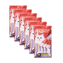 이나바 챠오츄르 14g x 4개입, 6개, 스틱 닭가슴살+게맛살