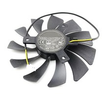 HA9010H12F-Z 85MM 0.57A 2Pin GTX1050 GPU MSI Geforce GTX 2G 4G OC 그래픽 카드, 01 검정_01 고정 컬러_01 Black