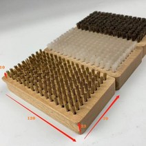 셀프 스노우보드 왁싱 폴리싱 브러시 스노보드 관리 용품 말털 구리솔 왁싱솔, 3종세트