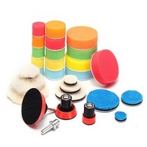 29Pcs 왁싱 스폰지 광택패드 양모 백업 플레이트 자동차 연마 도구 세트 광택기 세차 액세서리, 01 29 pcs