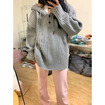 추동 여자 여성후드니트집업 캐시미어 니트 여성후드니트