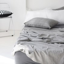 멜란지 홑이불 순면 가벼운 시원한 냉감 앏은 여름 이불 3color, 01.그레이