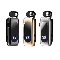 무선 블루투스 이어폰 FINEBLUE K55 듣기 및 대화 20 시간 BT5.2 내장 5C 배터리 20 분 빠른 충전 헤드셋 빠른 충전, 15. Black w Retail Box