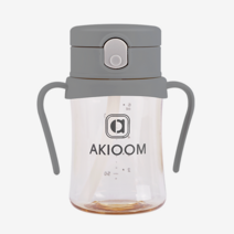 아키움 PPSU 원터치 빨대컵 + 사은품 파우치 증정, 원터치200ml+파우치(랜덤), 그레이
