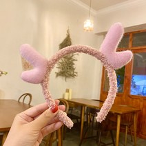 까사드로잉 크리스마스 파티 루돌프 머리띠, 핑크