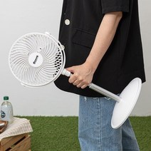 빅팬 휴대용 USB 무선 선풍기 22CM 왕팬 핸디팬 큰선풍기 탁상용 캠핑 미니 써큘레이터 화이트