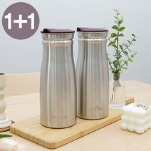 1+1 퀸센스 스텐 물병 1000ml 업소용 가정용 식당용 물통, 퀸센스 에코 스텐물병 1000ml(1+1)