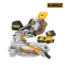 디월트 DCS361P2 충전 슬라이딩 각도 절단기 배터리 세트 18V 5.0Ah 컷팅기 각도톱, 디월트 DCS361P2 각도 절단기, 1개