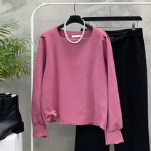 [신상무배]엘리 핀탁 셔링 소매 스퀘어넥 블라우스