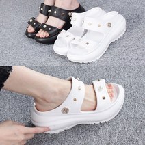 런슈즈 6cm 키높이 진주 찡 EVA 쿠션 여성 사무실 슬리퍼 샌들