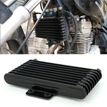 오토바이 오일 쿨러 엔진 라디에이터 125cc-250cc 먼지 자전거 ATV 125ml 실버 SO-10, 블랙 m10 x 1.25