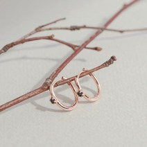 클루(CLUE) 써클 블랙 큐빅 원터치 실버 귀걸이