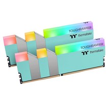 Thermaltake TOUGHRAM RGB DDR4 3 600MHz 16GB(8GB x 2개) 1 680만 가지 색상 RGB 알렉사/레이저 크로마/5V 마더보드 싱크 가능한 RG, Turquoise_AH T200