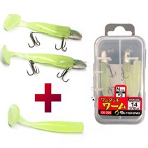 내만 풀치 갈치 지그헤드 지깅 루어 낚시 채비 갈치웜 GK-208, 갈치웜야광GK-208 6호, 1개