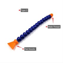 공압 튜브 1/4 "3/8" 수나사 플라스틱 유연한 물 오일 냉각수 파이프 호스 선반 CNC 기계, 01 빨간_01 300mm_01 1 of 4 inch