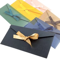 축의금 봉투 컬러 리본 청첩장 경조사 용돈 현금 선물 편지 봉투 1장, 커피 (07-382E)