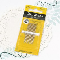 토이앤스티치/영국 존제임스 자수 바늘 3호 프랑스자수 최고급바늘-당일발송