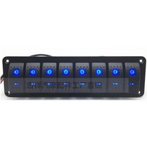 자동차 리모델링 스위치 패널 객실 차량 조종석 점연기 USB 12V24V 충전 캠핑카 부품 00207917, 8비트 스위치 패널 23.5x6.5