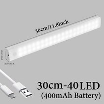 신박한 스마트 조명 앱 컨트롤 개인방송 게임 차박 캠핑 RGB 조명 무선 LED 야간 조명 모션 센서 옷장 램, 07 40 LED_01 warm white