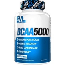 Evlution Nutrition BCAA 5000mg 캡슐, 240개입, 1개