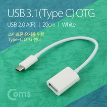 USB 3.1 OTG젠더(Type C) USB 2.0 A(F) 20cm White, 상품선택
