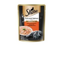 쉬바 고양이 주식 파우치 참치와 연어, 70g, 2개