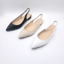 구두모모 심플 포인티드토 여성 슬링백 플랫 (2cm)