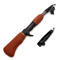 새로운 휴대용 탄소 섬유 텔레스코픽 낚시 막대 여행 바다 암석 회전 극, 노란색