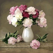 [DIY명화]Q3085 순수 꽃화병정물화 size 40X50cm