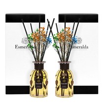 에스메랄다 디퓨저 1+1 600ml 대용량 답례품 플라워 생화 선물세트 디퓨저 방향제, 레몬 파라다이스_에디션 2set
