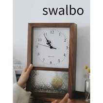 swalbo 레트로벽시계 감성 괘종시계 추시계 벽, 월넛
