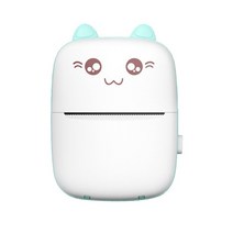 사진인화지 반명함사진 포토용지 사무실 연구 열전사 사진 라벨 귀여운 포켓 휴대폰 무선 블루투스 미니 휴, 02 파란
