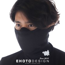 이호토 4계절 마스크 어드벤스 자외선차단 김서림방지 골프 등산 낚시 자전거 바이크 오토바이, 블랙